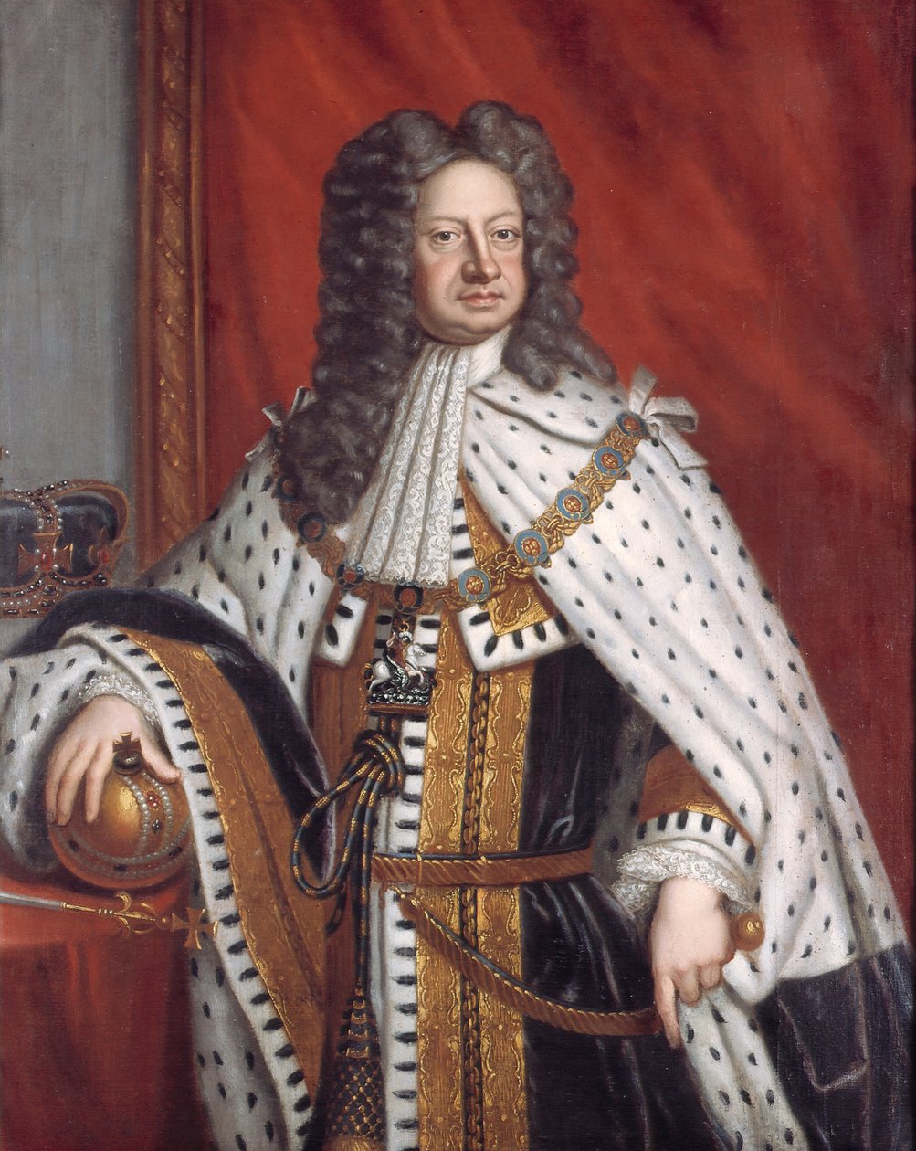 Portræt af George I i salvekappe af Sir Gotfrey Kneller