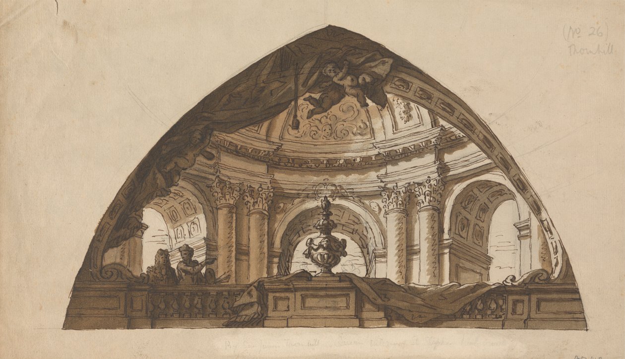 Design til en Lunette af Sir James Thornhill