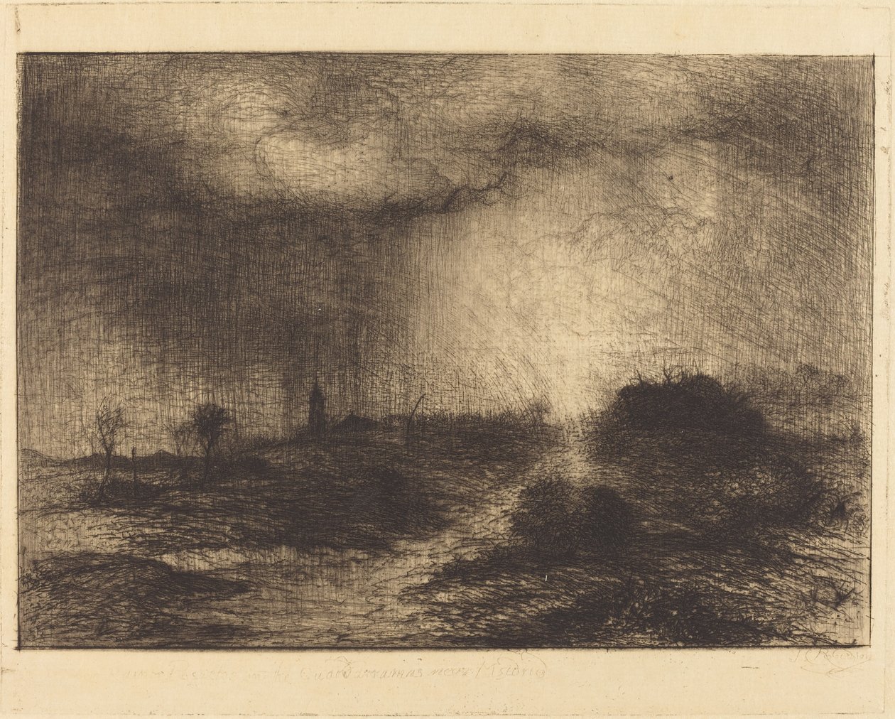Oktober Regn: Posuclos i Guardarramas, nær Madrid af Sir John Charles Robinson