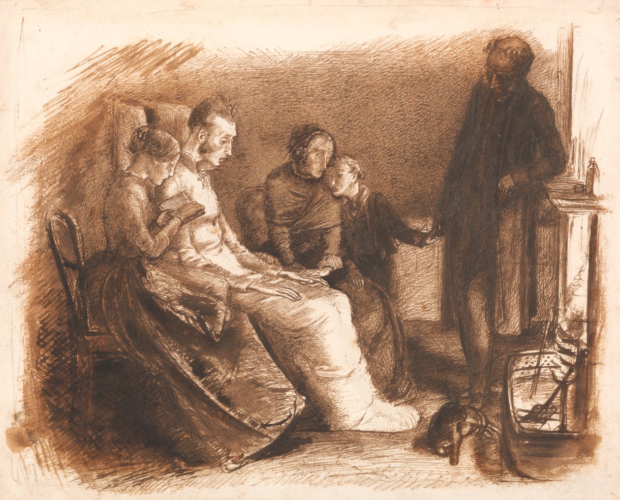 Den døende mand af Sir John Everett Millais