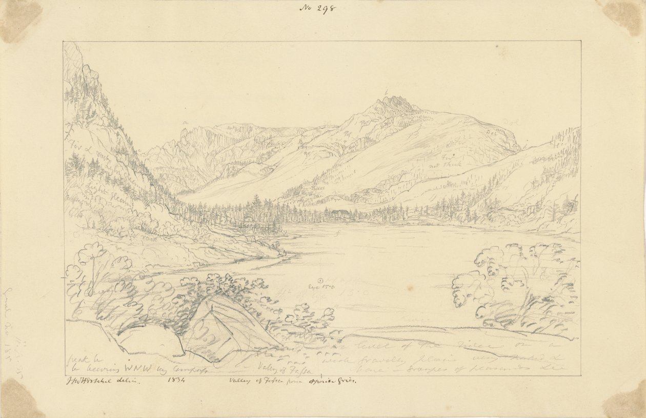 Fassadalen fra den modsatte side af Gries af Sir John Frederick William Herschel