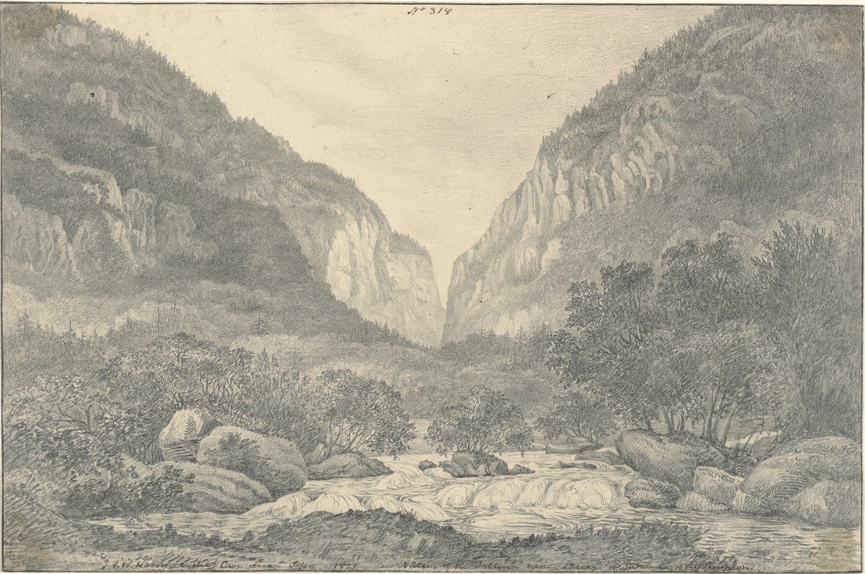 Saltina-dalen nær Brieg ved indgangen til Simplon af Sir John Frederick William Herschel