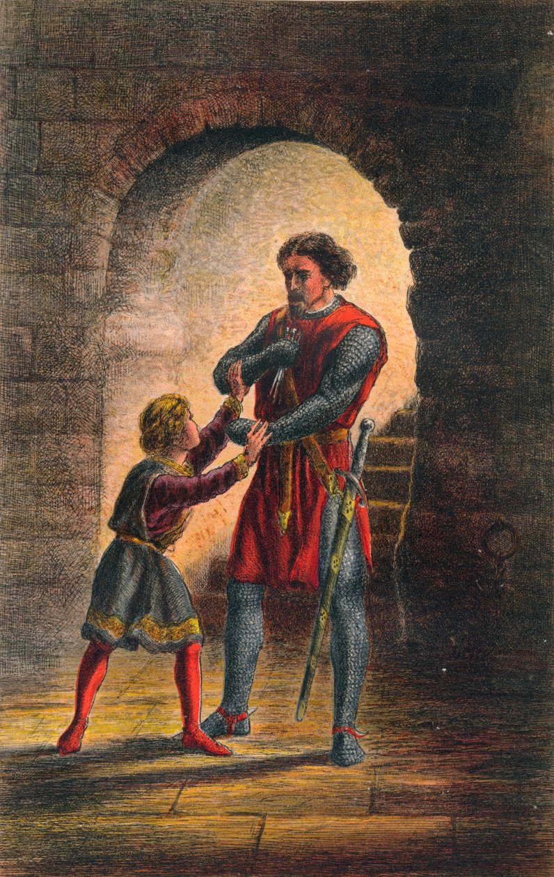 Arthur taler i King John: Act IV, Scene I, c1875 af Sir John Gilbert