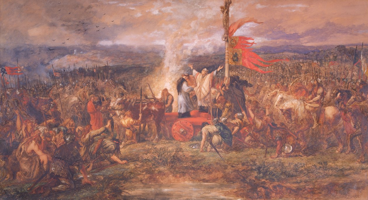 Battle of the Standard, Northallerton, Yorkshire, 22. august 1138, 1880. af Sir John Gilbert