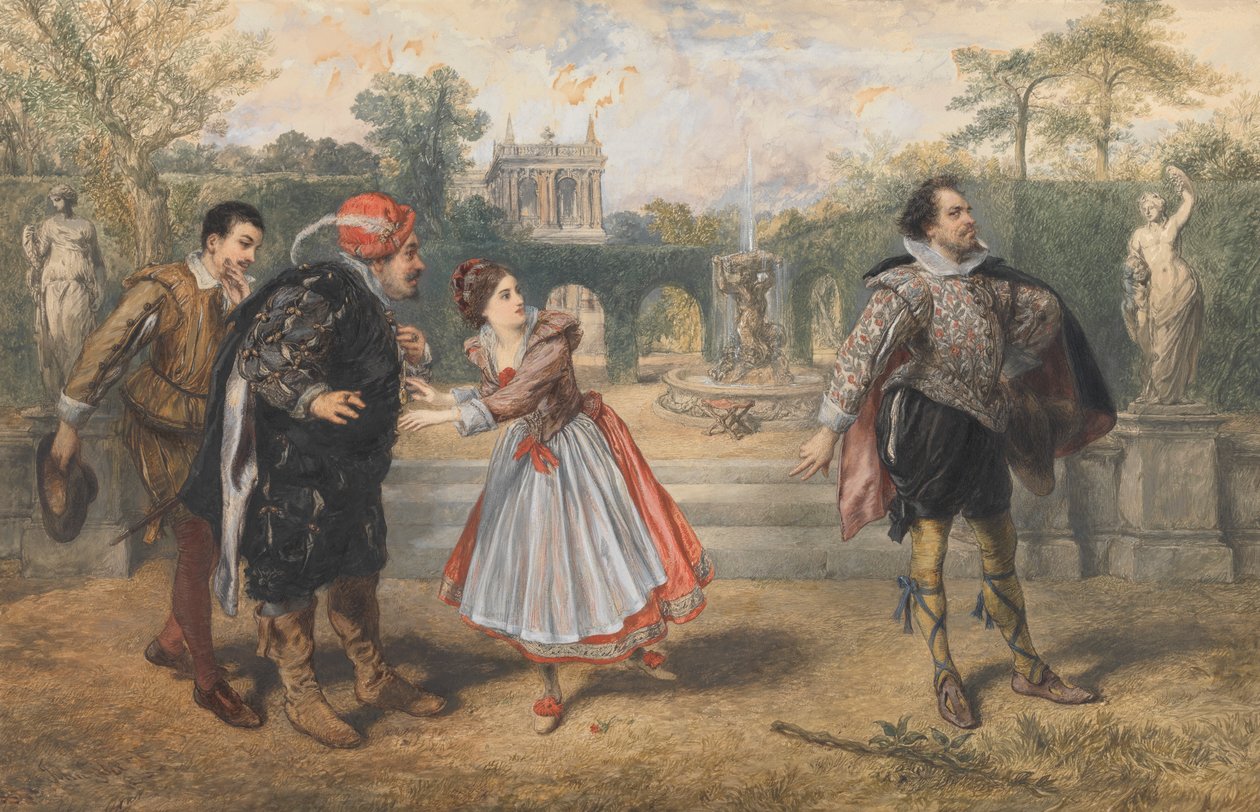 Gå ind i Malvolio, Cross Gartered... af Sir John Gilbert