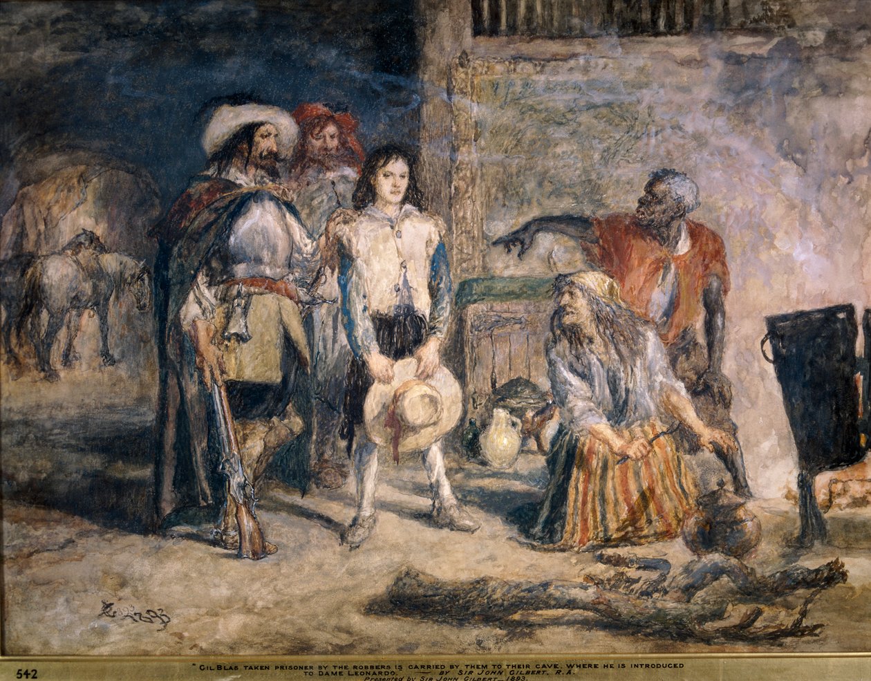 Gil Blas taget til fange, 1892. af Sir John Gilbert