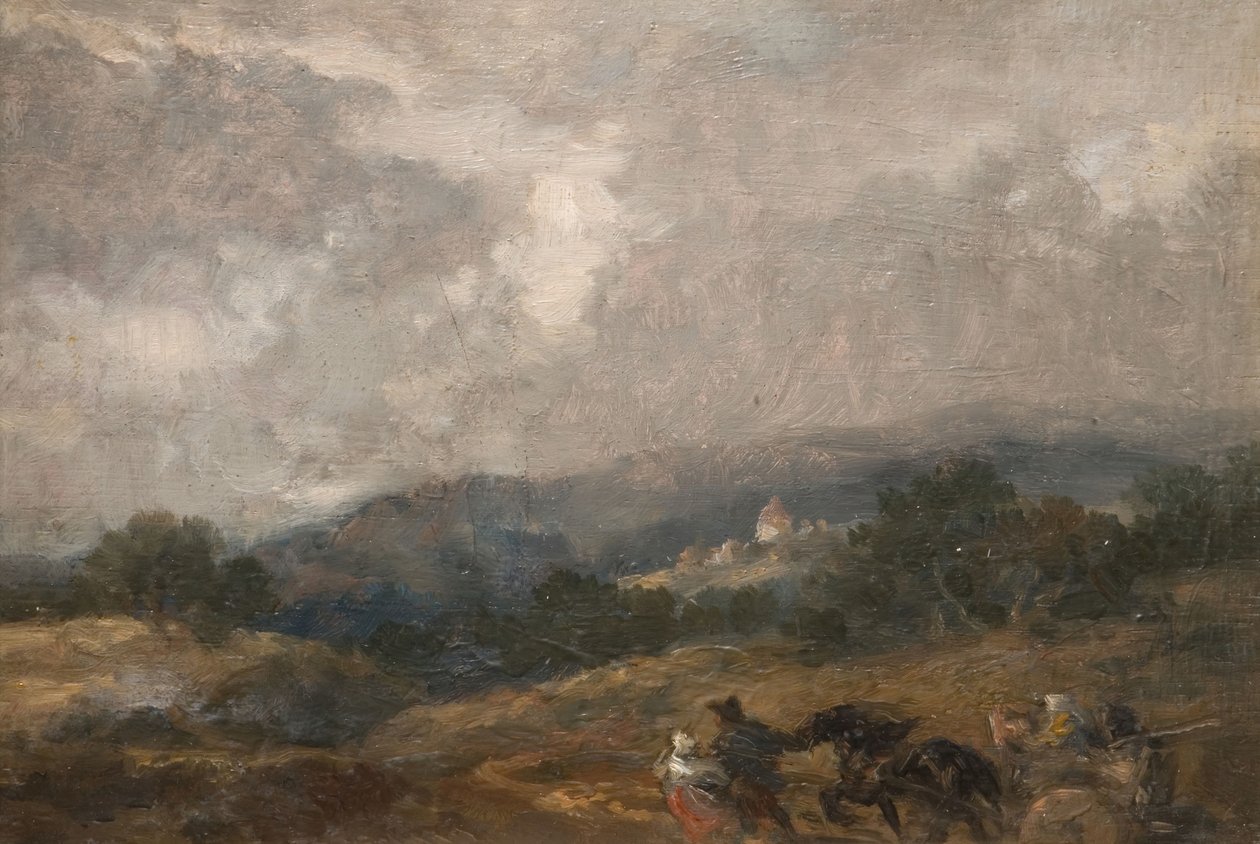 Landskabsskitse, 1877. af Sir John Gilbert