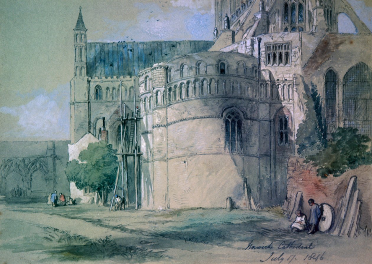 Norwich Cathedral, 1846 af Sir John Gilbert