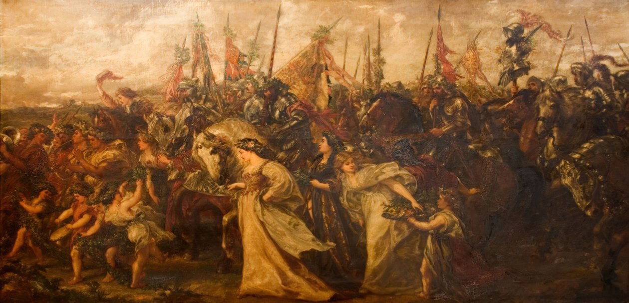 Sejrherrernes tilbagevenden, 1878-1879. af Sir John Gilbert