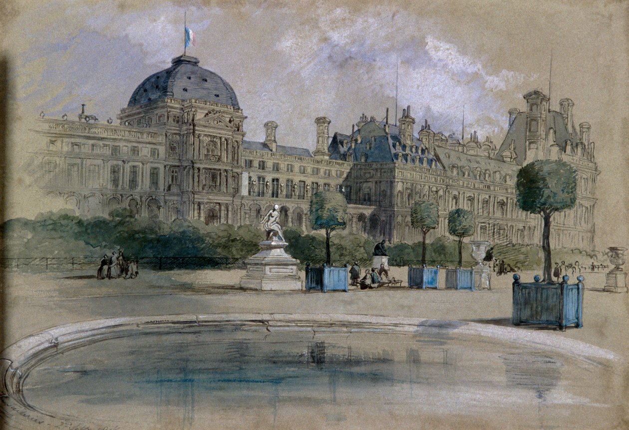 Tuilerierne, Paris, Frankrig, 1846 af Sir John Gilbert