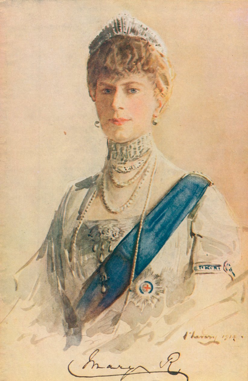 Hendes Majestæt Dronning Mary, 1867-1953, 1913 af Sir John Lavery