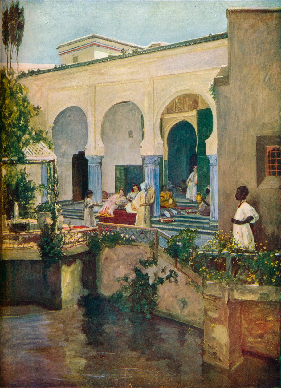 Interiør af et maurisk harem, 1907 af Sir John Lavery