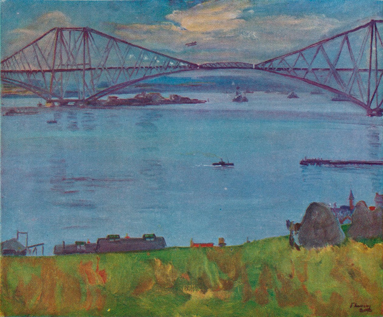 The Forth Bridge, 1914, 1918 af Sir John Lavery