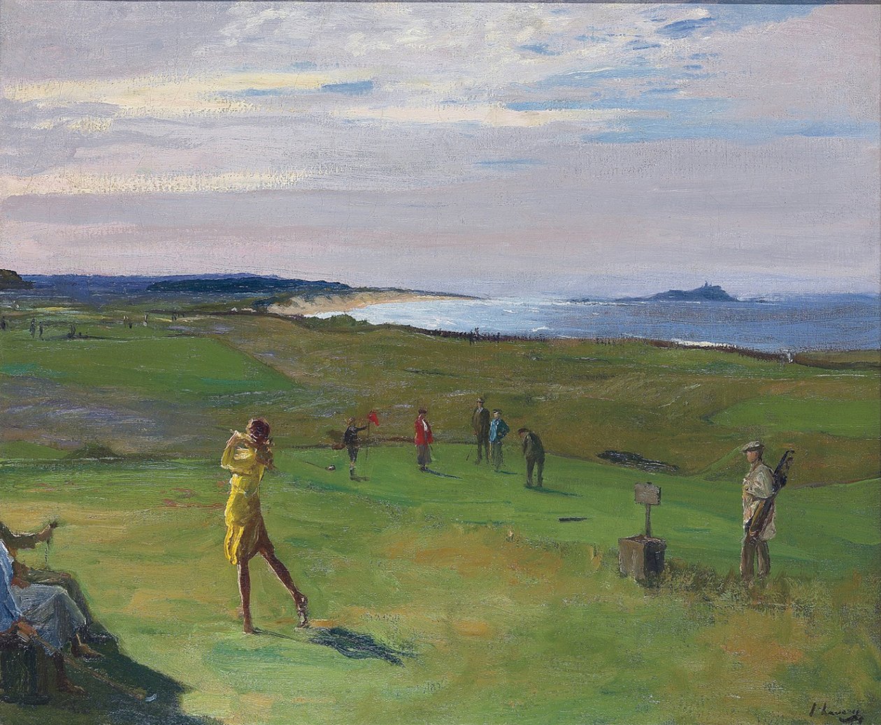 Golfbanen, North Berwick af Sir John Lavery