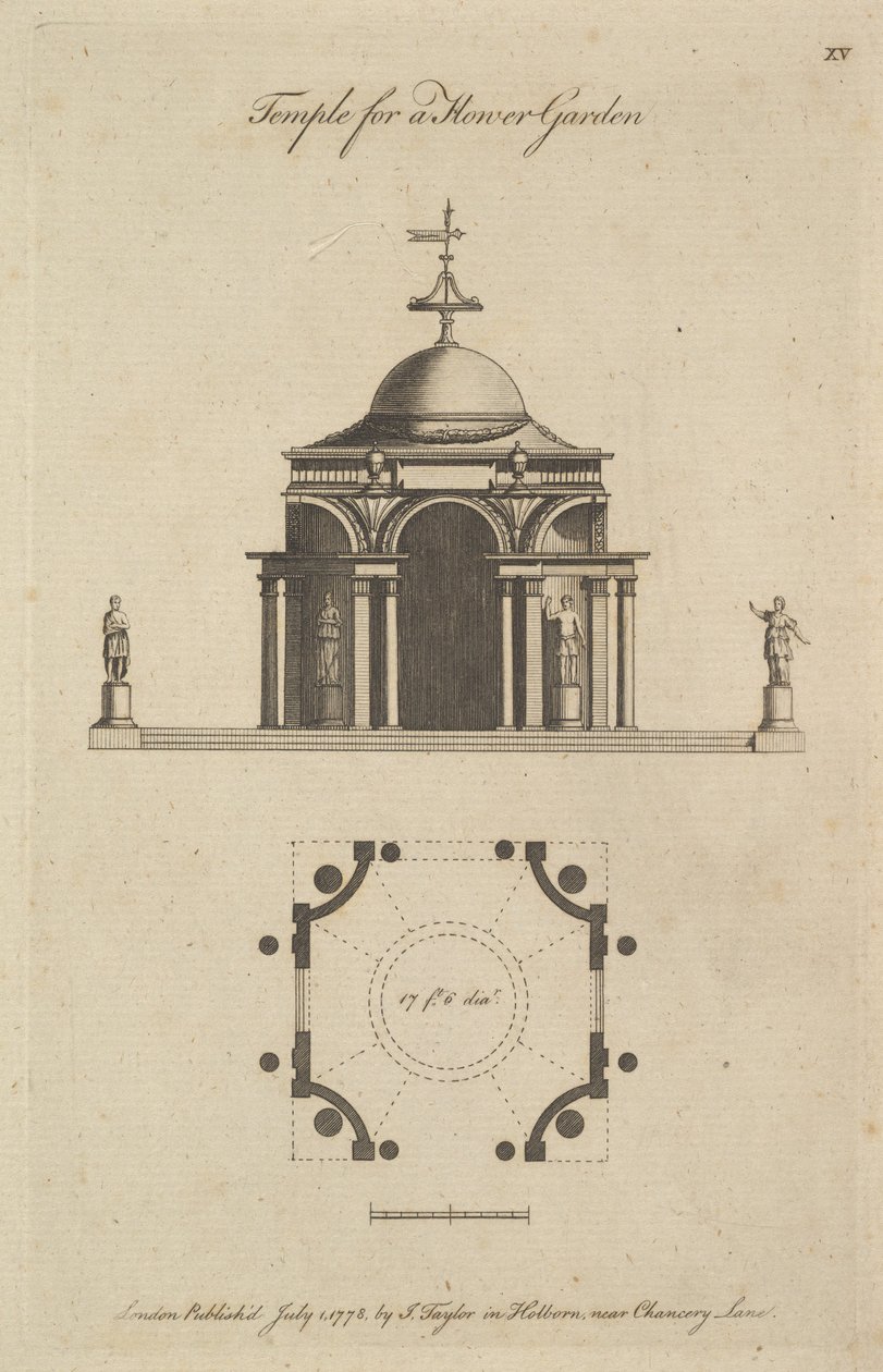 Tempel for en blomsterhave, 1778. af Sir John Soane