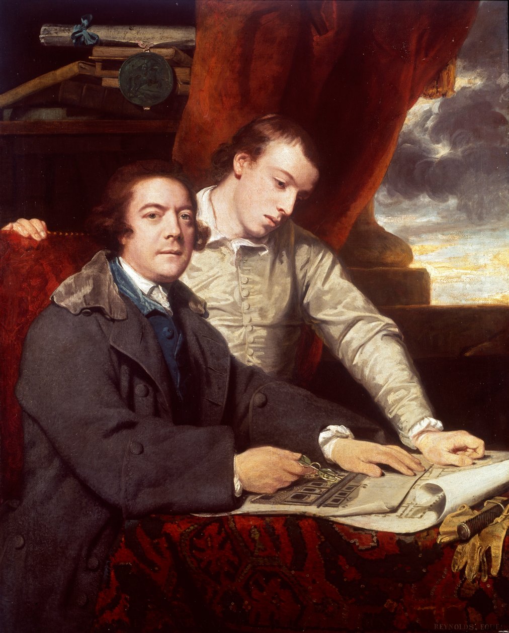 James Paine, arkitekt og hans søn, James, 1764 af Sir Joshua Reynolds