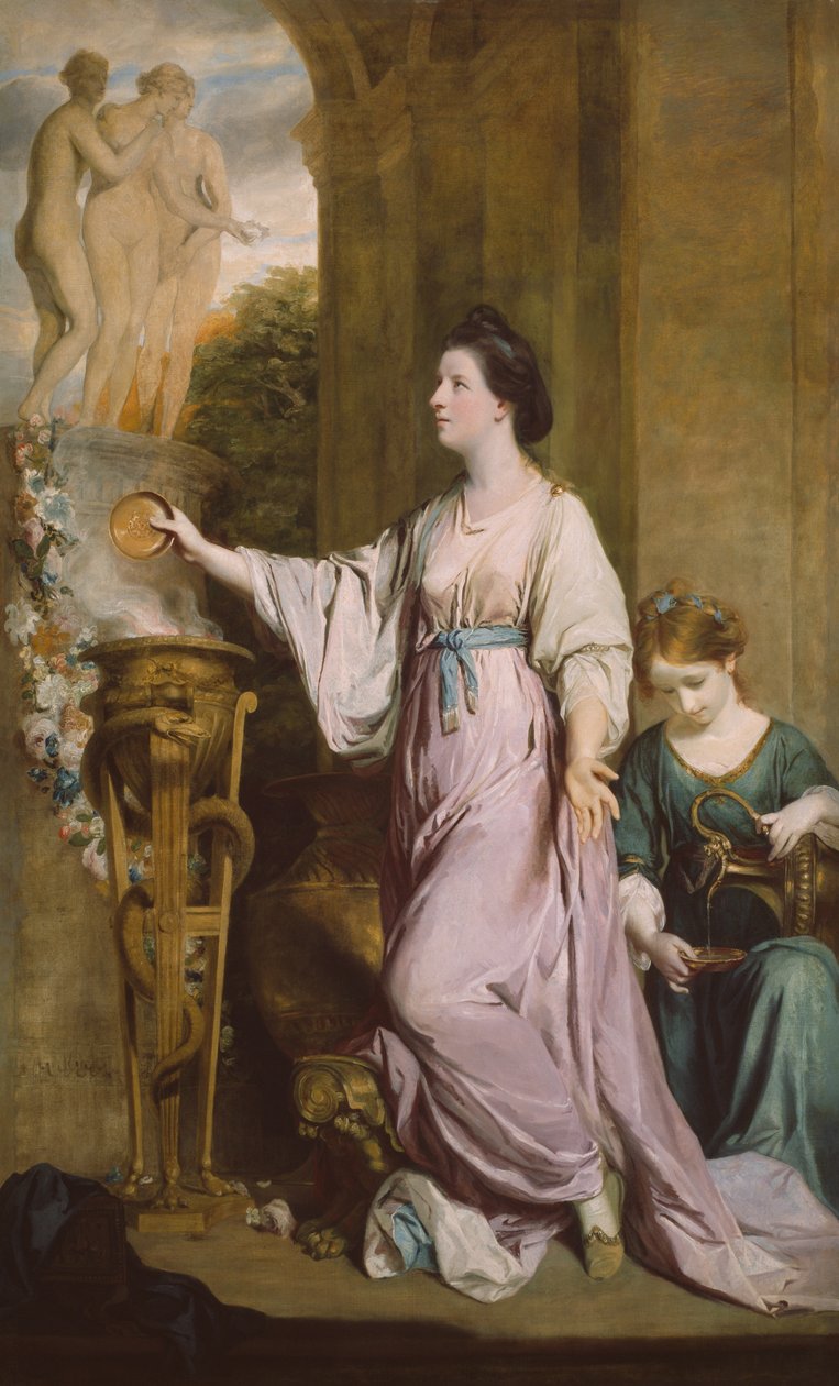 Lady Sarah Bunbury ofrer til nåde af Sir Joshua Reynolds