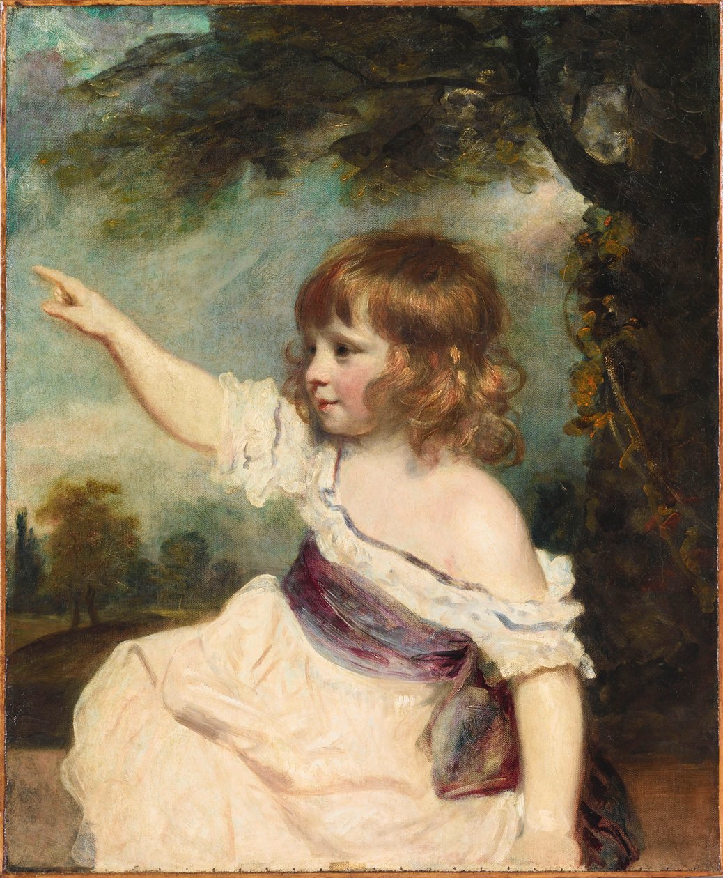 Portræt af Francis George Hare 1786-1842 kendt som Master Hare, 1788-1789. af Sir Joshua Reynolds