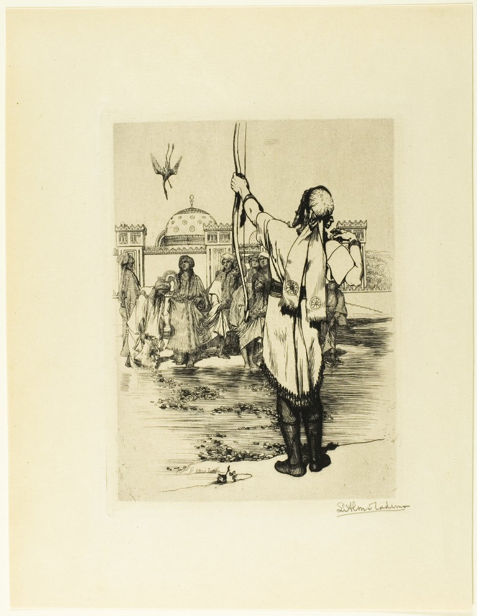 The Bowman, frontispice fra The Epic of Kings, historier genfortalt fra Firdusi af Sir Lawrence Alma Tadema