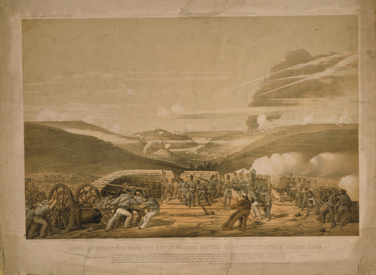 Belejringen af Sevastopol, 1854 af Sir Michael Anthony Shrapnel Biddulph