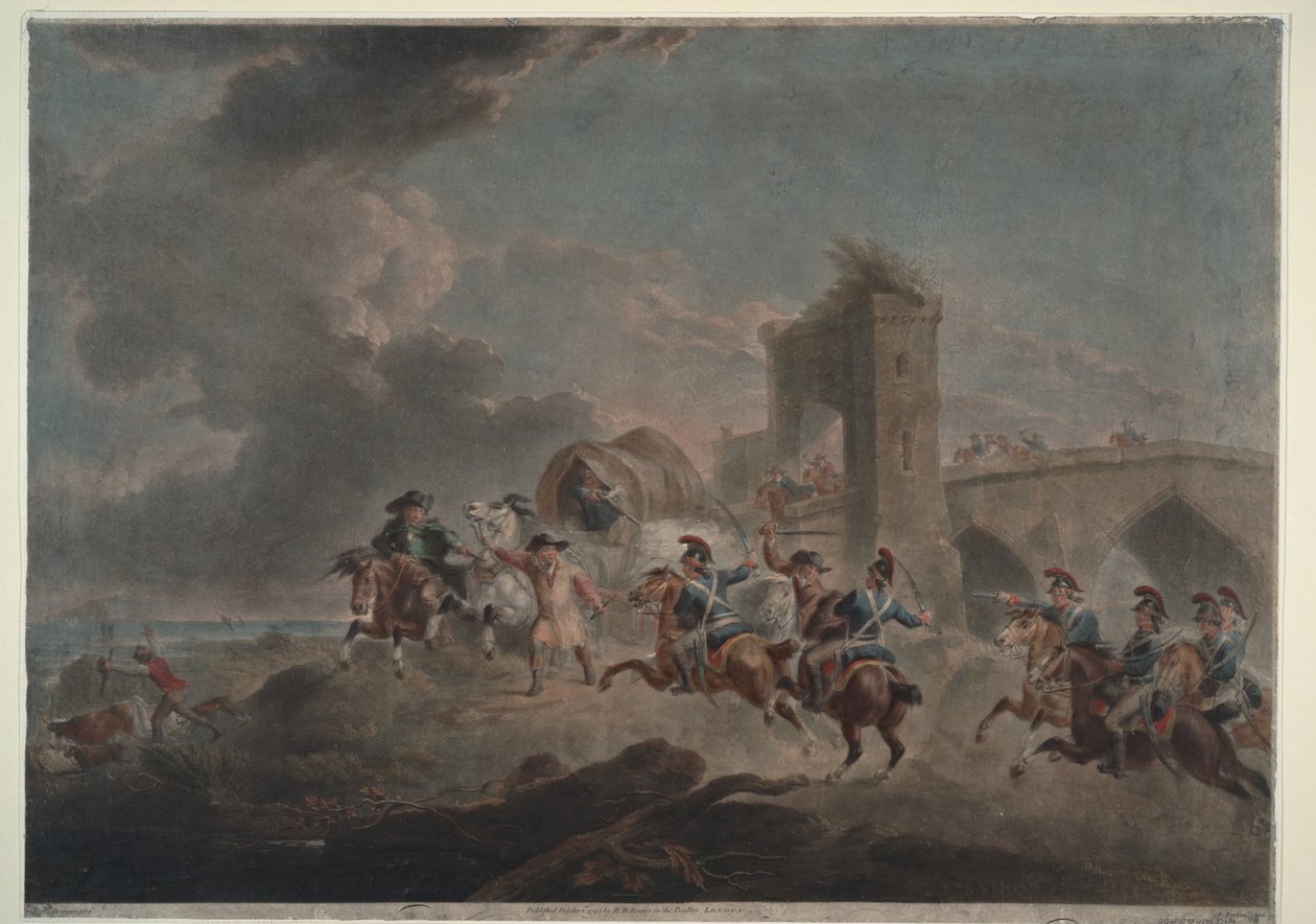 Smuglere angrebet, 1795-1798 af Sir Peter Francis Bourgeois