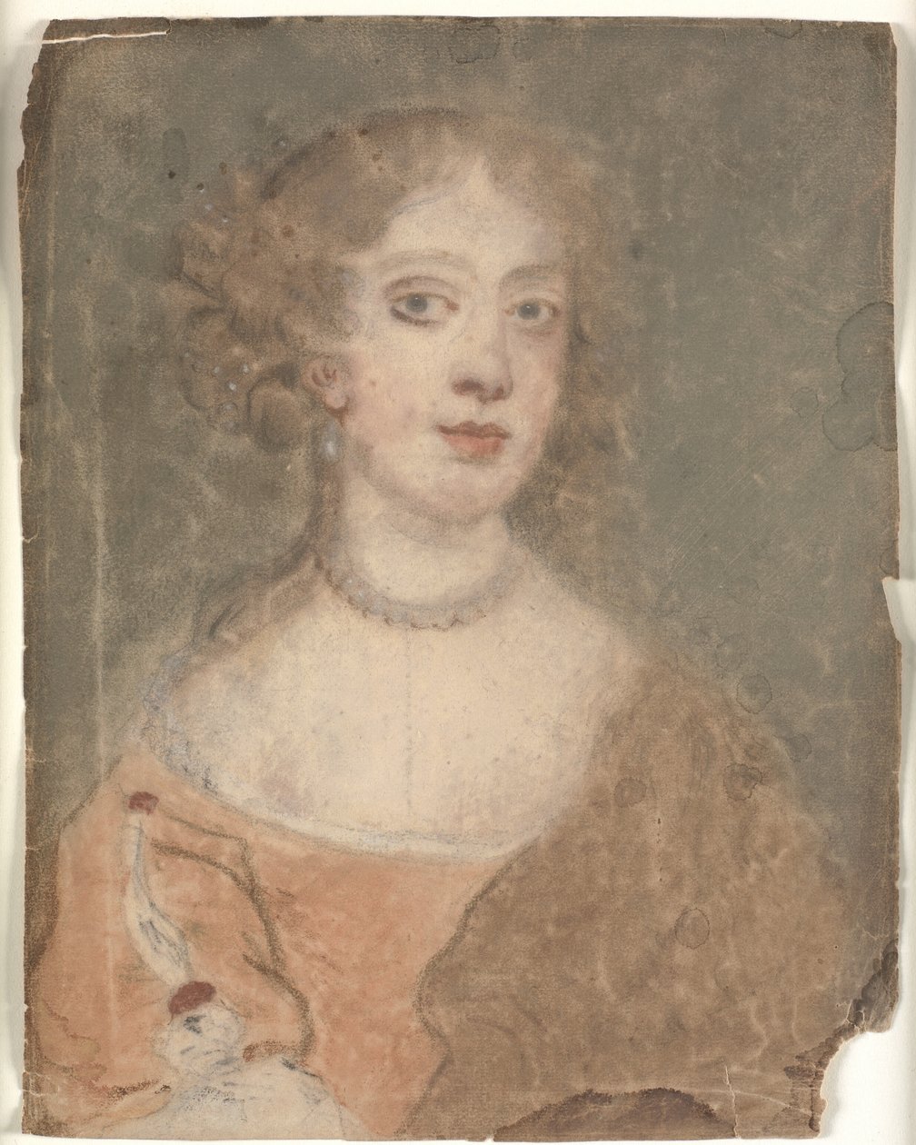 Hoved og skuldre portræt af en dame af Sir Peter Lely