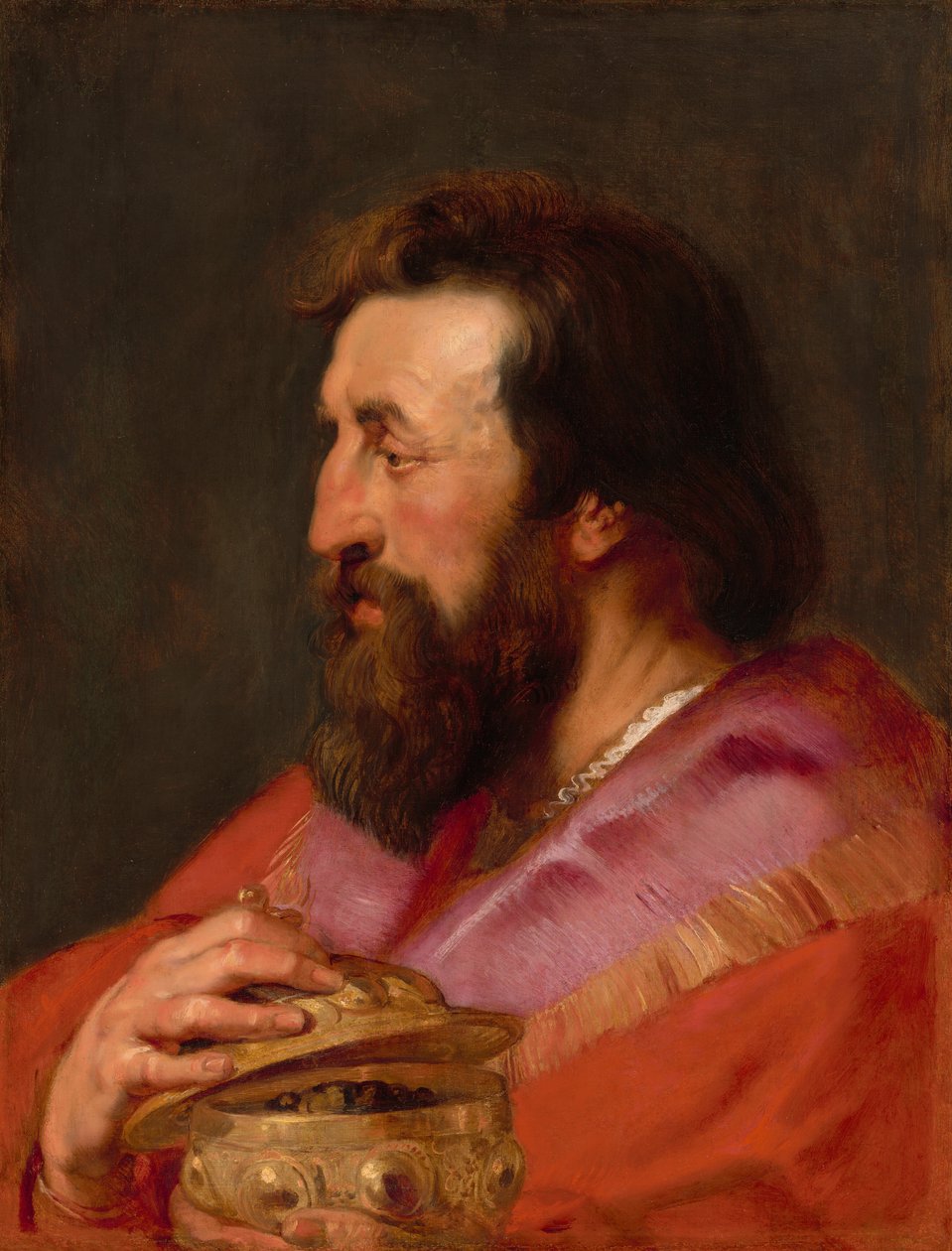 Leder af en af de tre konger: Melchior, den assyriske konge af Sir Peter Paul Rubens and Studio