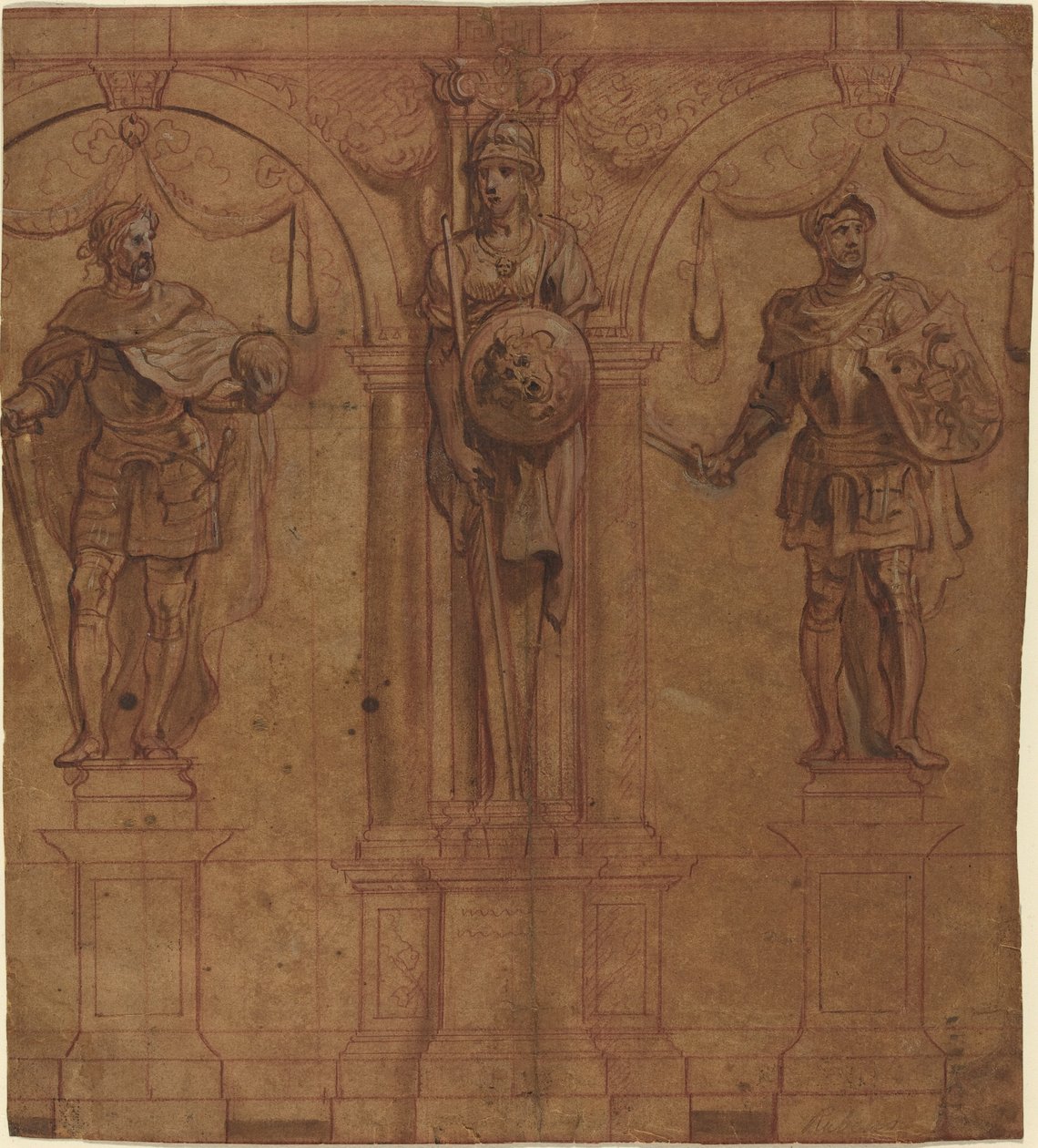 Rudolf I og Albert I med Pallas af Sir Peter Paul Rubens and Theodoor van Thulden