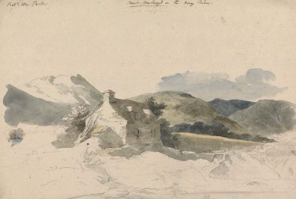 I nærheden af ​​Mallwyd on the Dovey af Sir Robert Kerr Porter