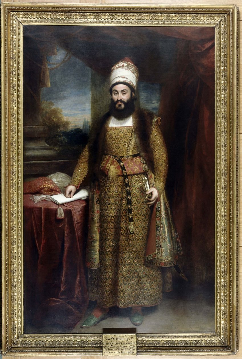 Portræt af Mirza Abul Hasan Khan Ilchi 16-1748 af Sir William Beechey
