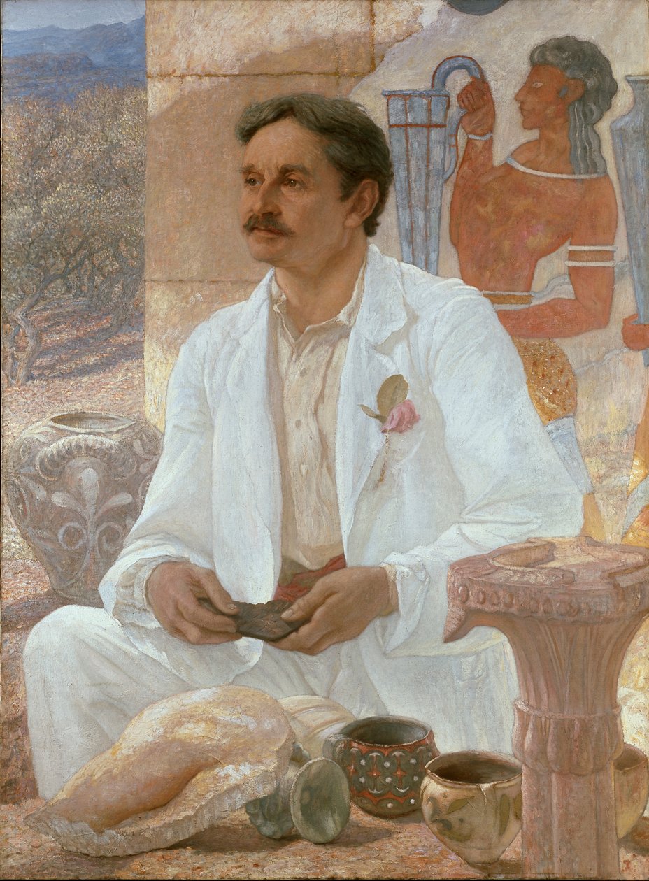Sir Arthur Evans blandt ruinerne af Knossos-paladset, 1907 af Sir William Blake Richmond