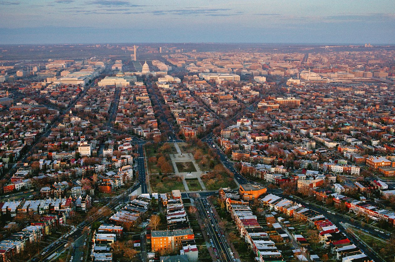 Udsigt over byen mod vest mod Capitol og Washington Monument med Lincoln..., 2022 (foto) af Sisse Brimberg