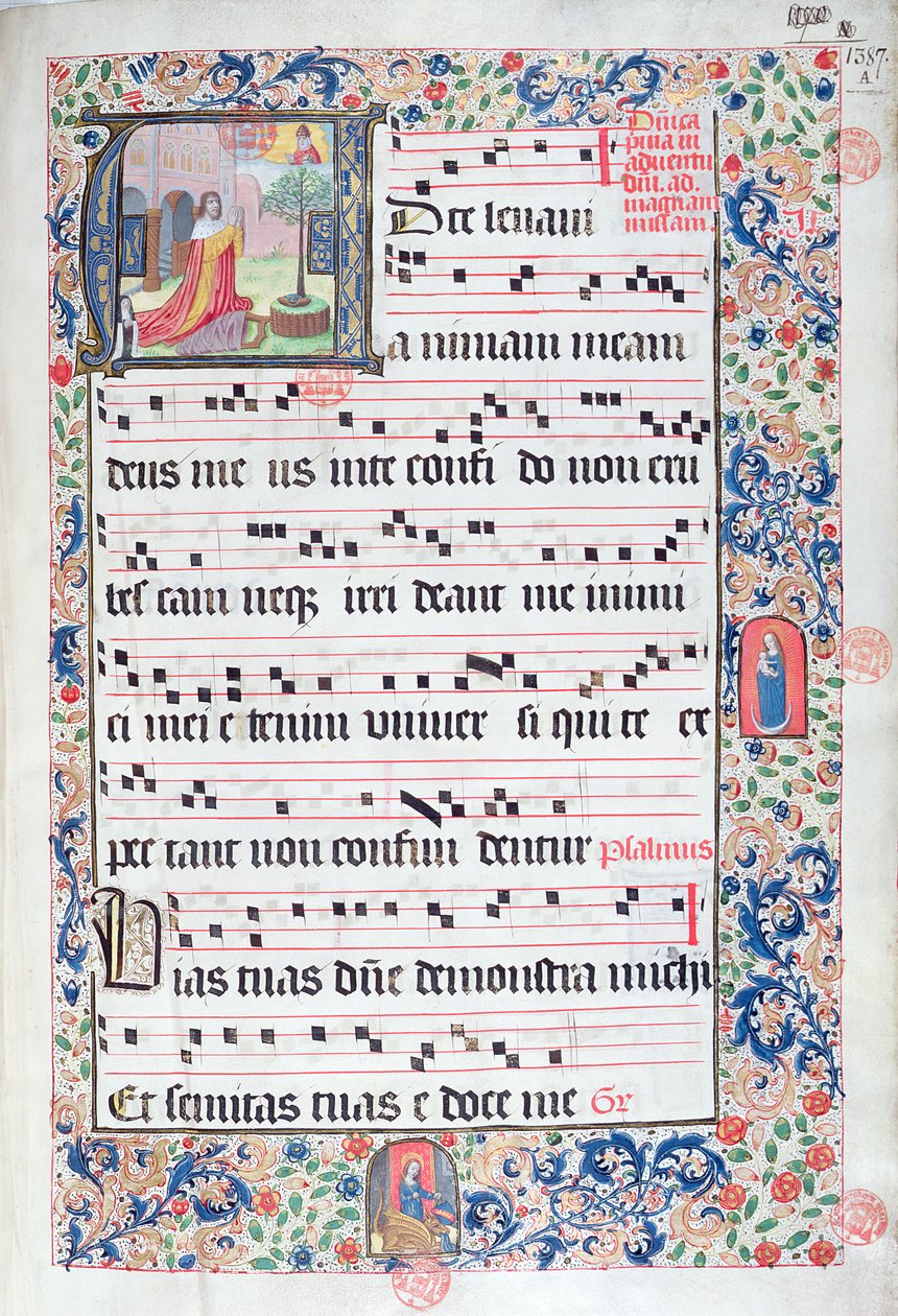 Ms 432 Temporal brugt af søstrene fra kongregationen af karmelitterne i Brugge, skrevet af søster Margarita Bruynewe, 1505 af Sister Cornelia Wulfekkercke