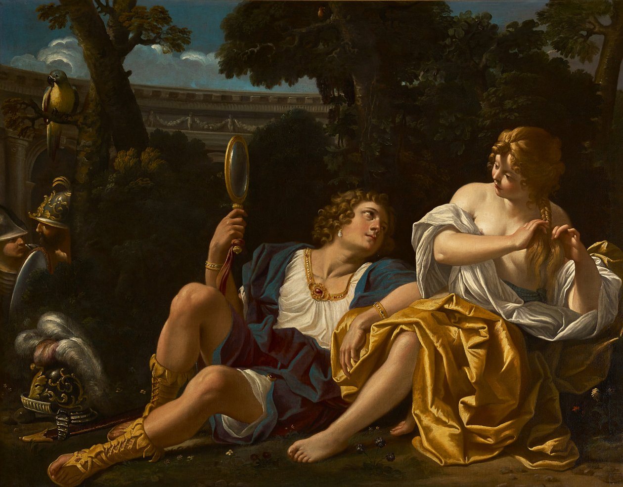 Rinaldo og Armida (olie på lærred) af Sisto Badalocchio