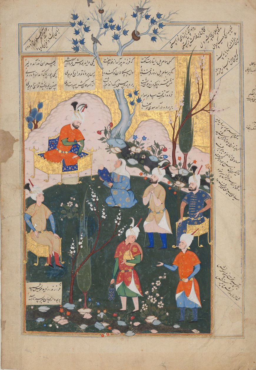 Fødsel af Zal, Folio fra en Shahnama Kongebog, 1576-77. af Siyavush
