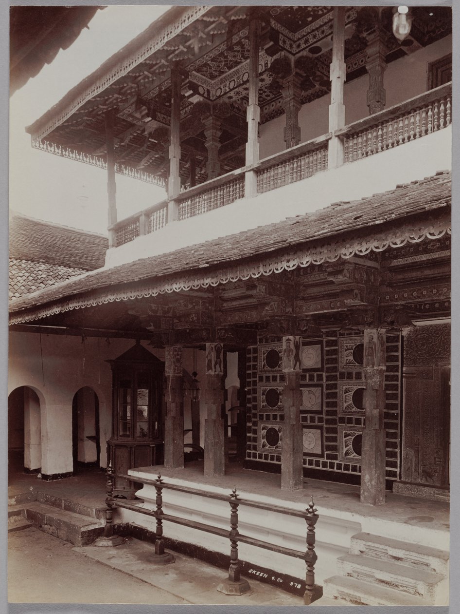 Buddhisttempel i Kandy, Ceylon, ca. 1880