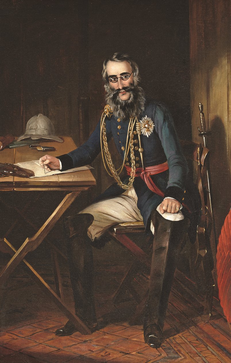 Portræt af general Sir Charles Napier (1782-1853) (olie på lærred) af Smart Smart