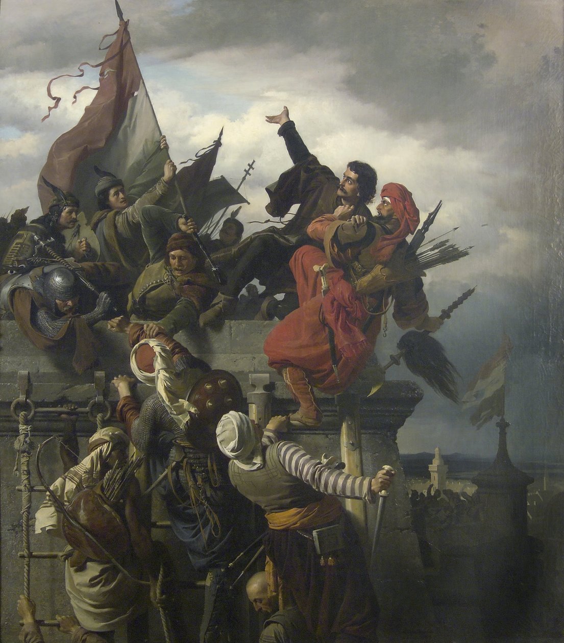 The Self-Sacrifice of Titusz Dugovics, 1859 af Alexander von Wagner