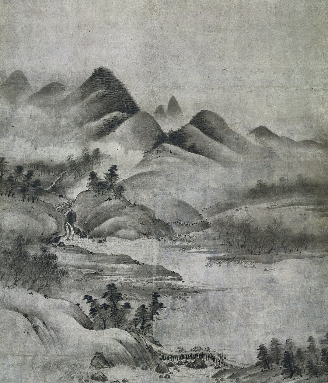 Landskab, 1500-1525. af Soami