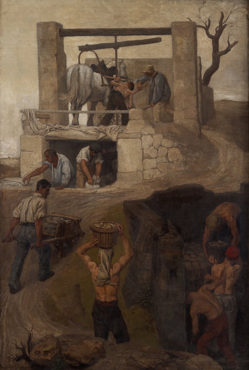 Arbejdere i Montmartre, 1858 af Soběslav Pinkas