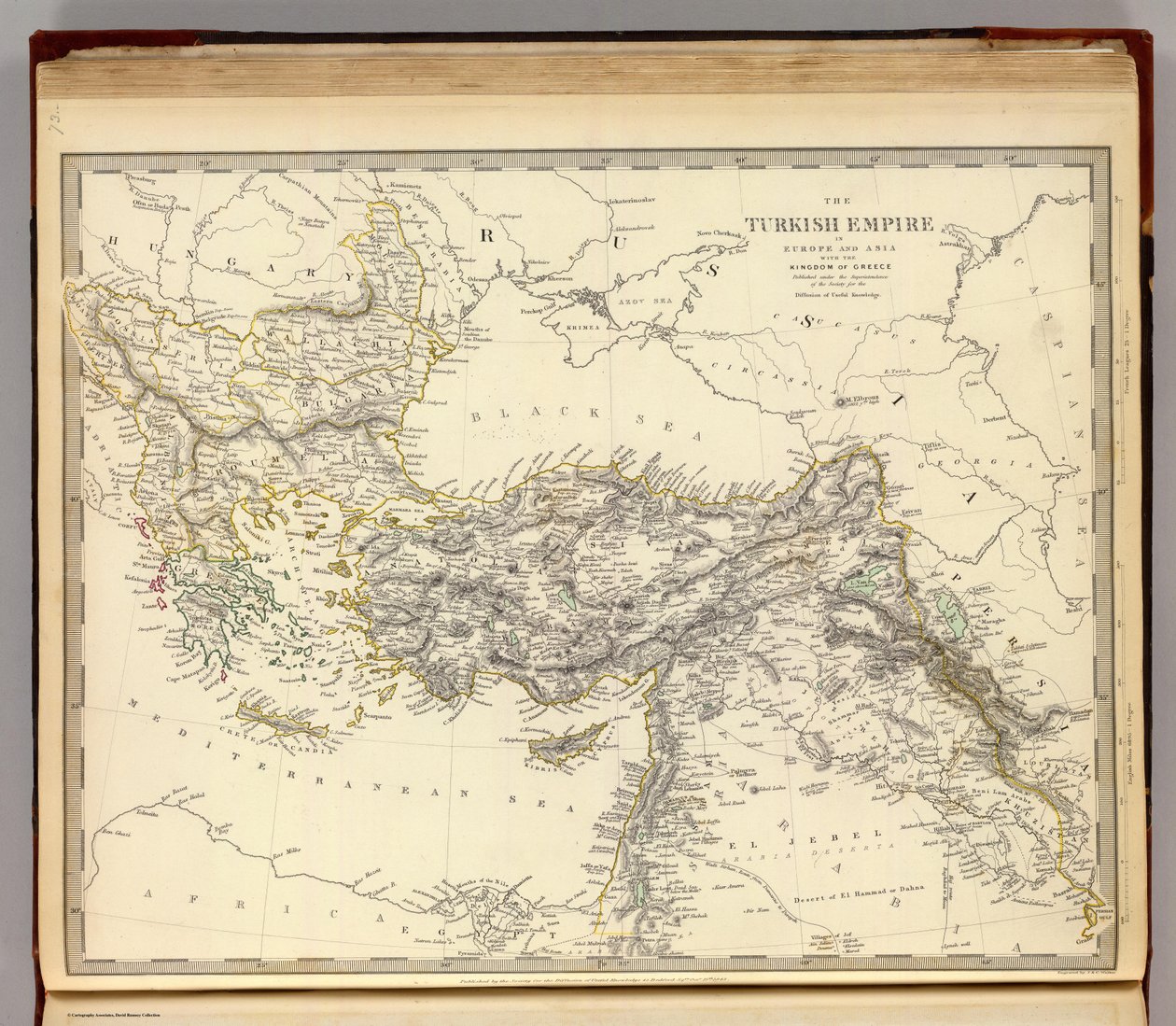 Det tyrkiske imperium i Europa og Asien med Kongeriget Grækenland af Society for the Diffusion of Useful Knowledge