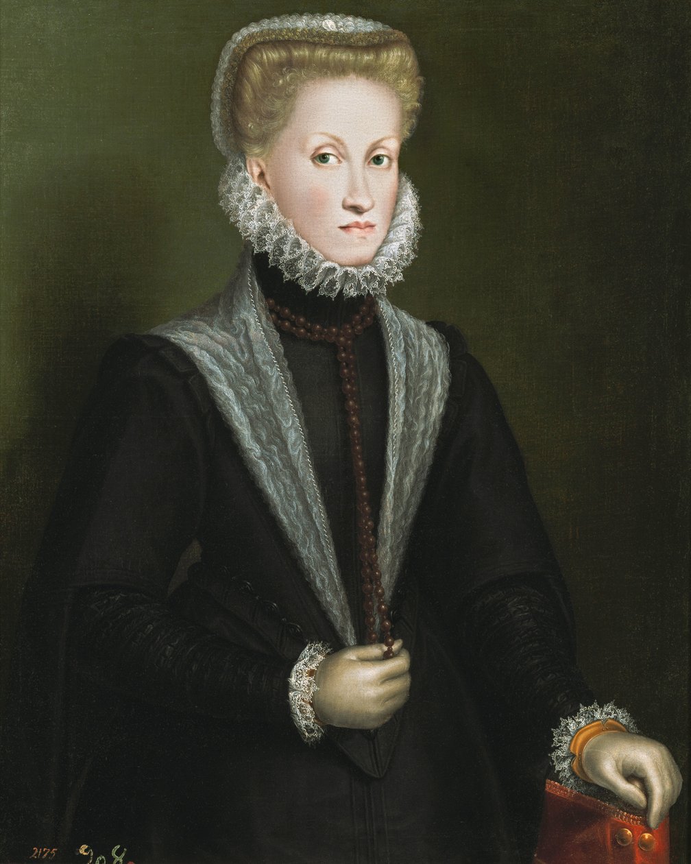 Anne af Østrig, dronning af Spanien (1549-80), hustru til Filip II af Spanien (1527-98), ca. 1573 af Sofonisba Anguissola