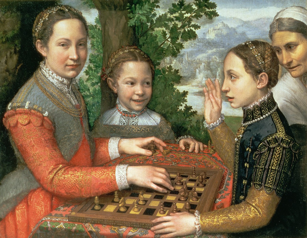 Skakspil, 1555 af Sofonisba Anguissola