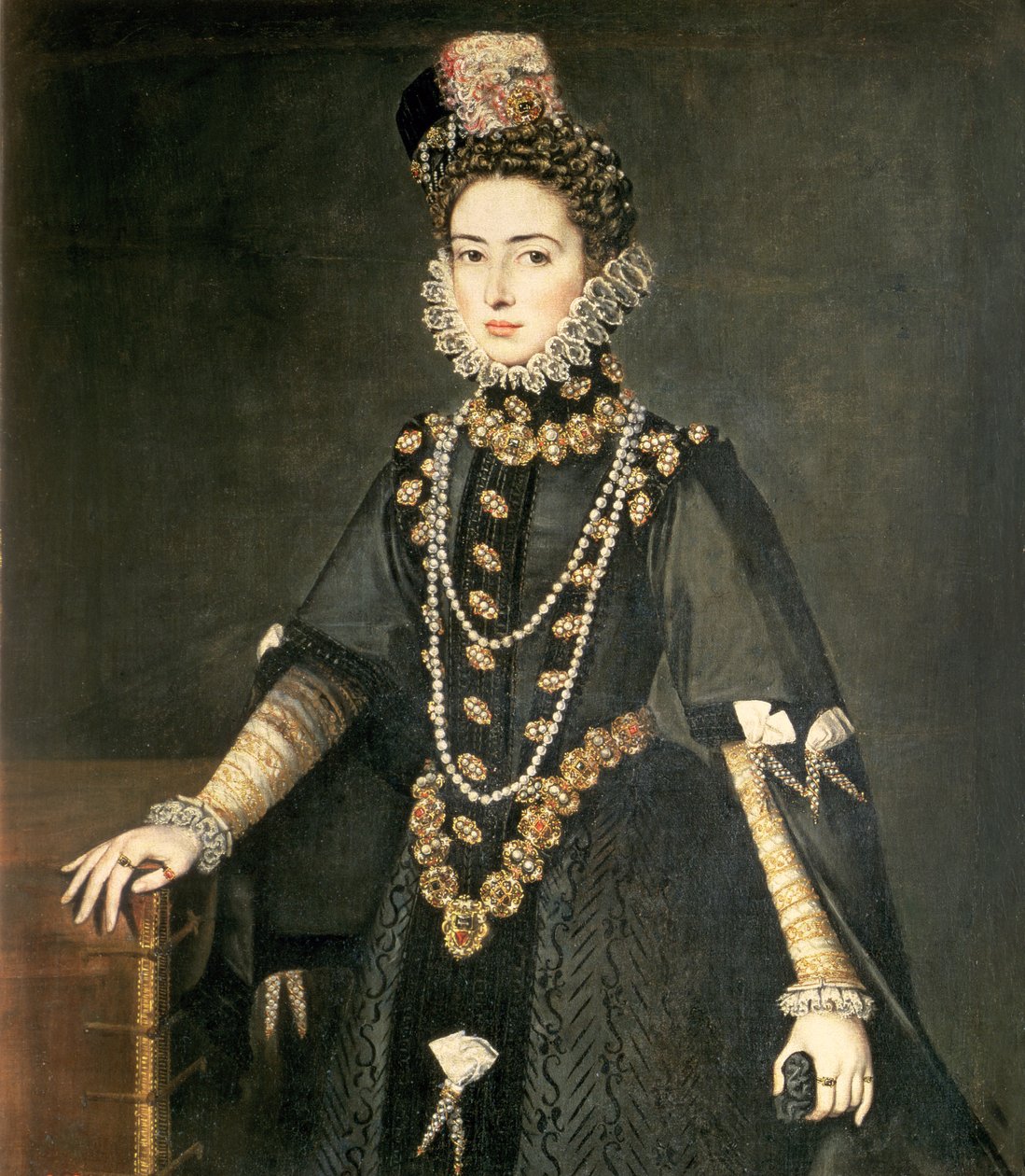 Infanta Catalina Micaela, hertuginde af Savoyen (1567-97), datter af Filip II af Spanien (1527-98) og Isabella af Valois (1545-68), gift med Charles Emmanuel, hertug af Savoyen, 1584 af Sofonisba Anguissola