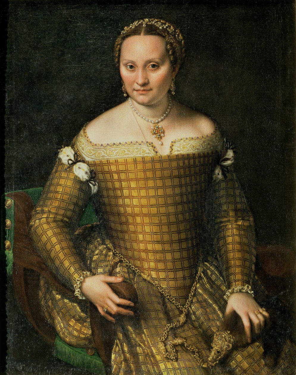 Portræt af kunstnerens mor, Bianca Ponzoni Anguisciola, 1557 af Sofonisba Anguissola