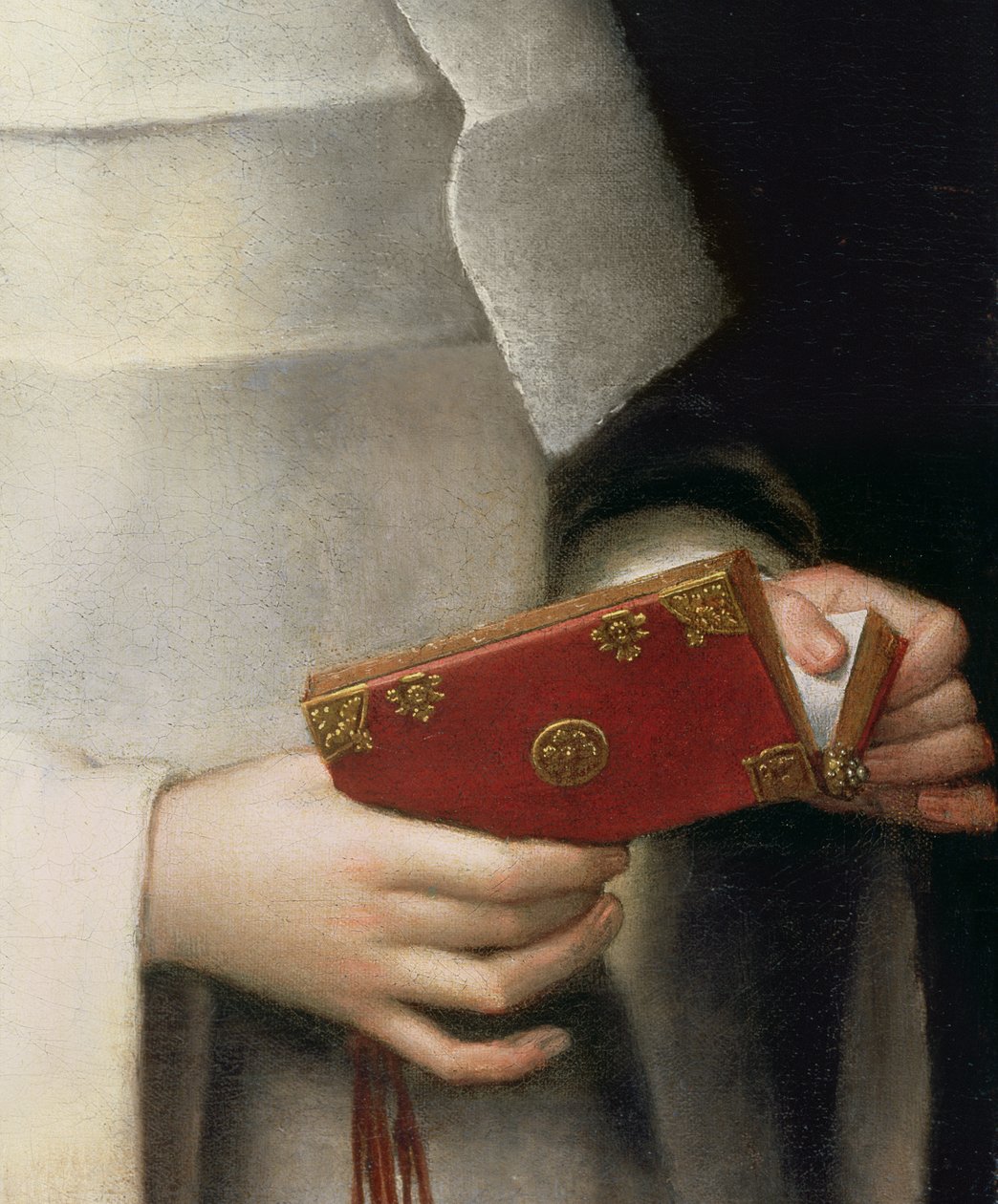 Portræt af kunstnerens søster i dragt af en nonne olie på lærred detalje af 79749 af Sofonisba Anguissola