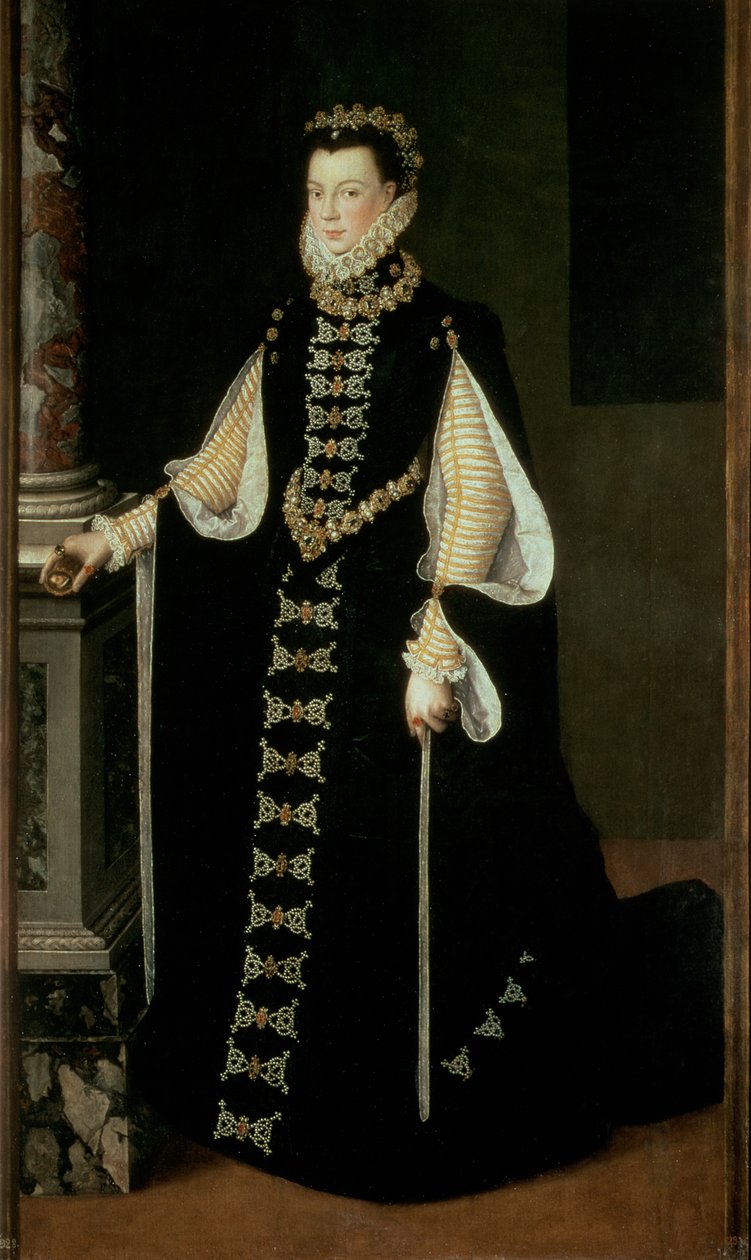 Isabella af Valois, dronning af Spanien (1545-68), hustru til kong Filip II af Spanien (1556-98) af Sofonisba Anguissola