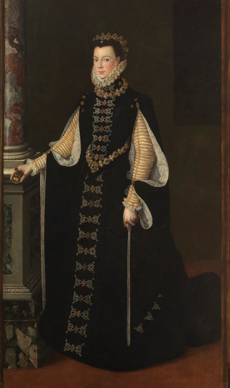 ""Portræt af Elisabeth af Frankrig (1545-1568) eller Isabella af Valois, dronning af Spanien"" - Elisabeth af Valois (1545-1568), dronning af Spanien af ​​Anguissola, Sofonisba (ca. 1532-1625) af Sofonisba Anguissola