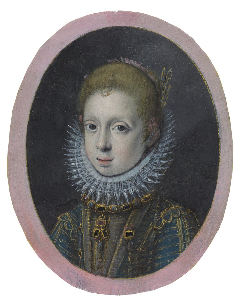 Portræt af en pige fra en adelig familie, ca. 1532-1625 (akvarel og kropsfarve) af Sofonisba Anguissola
