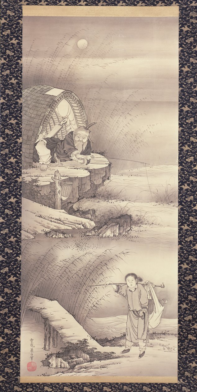 l u shang (Tai offentlige netværk) fra .1775 (blæk på papir) af Soga Shohaku